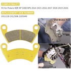 For Polaris 1000 Rzr Xp Eps 2014-2020 Heavy Duty Metal Front Rear Brake Pads Set