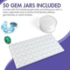 Novel Box Large Jewelry Display Case 50 Gem Jars Insert Clear Acrylic Lid Box