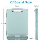 Rimilak Clipboard With Storage  8 5 X 11   High Capacity Clip Board  Green
