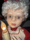 Vtg Animated Mr   Mrs Santa Claus 24  Lighted Candle Motion Figure Set Taiwan