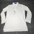 Essex Mens Equestrian Horse Riding White Long Sleeve Polo Show Shirt Small