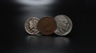 Vintage Coin Silver Dime Indian Head Penny Buffalo Nickel Tie Clip Bar Bb14