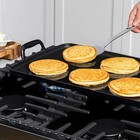 All-clad Cast Iron Plancha E2659864 11x19 Inch Black Enameled  Free Shipping   