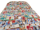 Vintage Sports Fabric Bloomcraft Cotton Baseball Basketball Football 55 X 86 