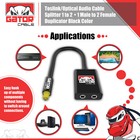 Dual Port Optical Toslink Digital Adapter Splitter Audio Cable Fiber 1 In 2 Out