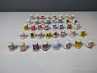 40 Ceramic Thimbles Bundle Lot  Advertising Company Logos X 40