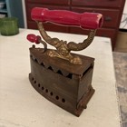 Vintage Cast Iron Charcoal Wood Handle Sad Iron-germany Excellent Condition