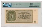 Bohemia   Moravia Banknote 50 Korun 1944 Pmg Ms 65 Epq Neplatne  