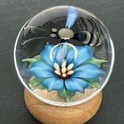 Contemporary Handmade Art Glass Marble 1 60  Bee Over Flower Mib By Florin Voicu