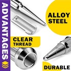 M14x1 5 Spike Lug Nuts 24 Pcs  Chrome Spiked Lug Nut With Spline Key For Chevy S