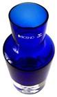 Vintage Krosno Poland Blown Cobalt Blue Glass Controlled Bubble Vase 7 5 