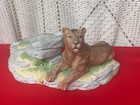Vintage Stratford Master Works Porcelain Mountain Lion Puma Cougar Rare        sj7m