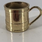 Gold Tone Mug Style Collectible Metal Thimble
