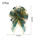 5pack 7  Large Pull Bow Gift Wrapping Bows Ribbon Organza Bows Green