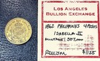 1862 Philippines Isabella Ii Gold 4 Pesos 