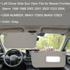 Pair Gray Sun Visor For Nissan Frontier Xterra 1998-2004 964017z823 964007z823