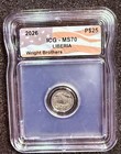 Liberia - 2026 - Wright Bros  1 500 Oz Platinum  25 Miniature Coin - Icg Ms 70