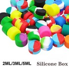 100pcs Wholesale Silicone Wax Box 2ml 3ml 5ml 7ml Jar Nonstick Concentrate Jar