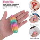Little Ouchies Pain Stim Fidget Toys spiky Grippy Keychain  Rainbow 