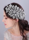 Wedding Hair Comb 22cm Crystal Flower Clip For Bride   Bridesmaids - Handmade