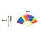 6 Pack Rainbow Folding Fans  Hand Fans Rainbow Themed-party Decoration Lgbt P   