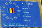 Romania Circulation Coins Set 500 1000 5000 Lei Packed In A Vinyl Sheet 2002 4