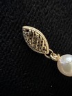 Vintage 19    Inch White Pearl Necklace With 14k Fishhook Clasp Authentic Pearls