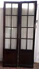 Antique French Double Wood Doors 16 Window Panes 36  X 77 5 