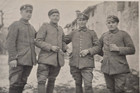 Ww1 Wwi Imperial German Soldiers Comrades Pose Pose Photo Postcard Rppc