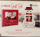 Malden  baby s First Christmas  2-piece Gift Set Photo Frames 