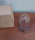 Nib Vintage Glass Dome Display Case - 5 In High - Wooden Base