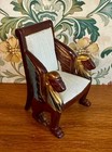 Dollhouse Miniature Vintage Bespaq Egyptian Style Sphinx Armchair 1 12 Scale