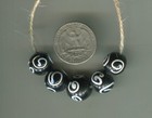 African Trade Beads Vintage Antique Venetian Old Glass Beads Black Fancy