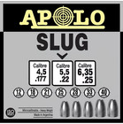 Apolo Slug Air Gun Pellets Heavy Hollowpoint Slug Rifle Pellets  177    22    25