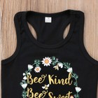 Toddler Kids Baby Boys Girl Floral Outfits Vest Tops Denim Shorts Clothes Set