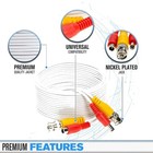Coaxial Bnc Monitoring Cable 10m Adapter Plug And Play High Definition