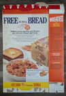 Walter Payton Wheaties Box - Flattened - 1987 - Free Bread Ad - 18oz 