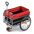 Bicycle Cargo Trailer With 20    Tires  Pull Handle  Waterproof Cover 200 Lbs