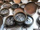 Compass Antique Brass Lot Of 20 Vintage Nautical Lid Compass 35 Mm Working Gifts