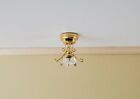 Dollhouse Miniature Battery Light Hanging Ceiling Lily Flower Lamp 1 12 Scale