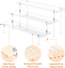 3 Tier Acrylic Display Risers  Large Perfume Organizer Stand  Clear