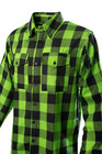 Men s Flannel Plaid Shirt - Long Sleeve Cotton Button Down