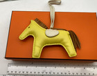 Hermes Rodeo Horse Mm Bag Leather Charm Lime Sesame  14 5g