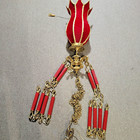 Antique Swag Mcm Globe Large Hanging Light Plug In Lamp Mid Century Very Rare