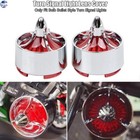 Turbine Bullet Red Turn Signal Light Lens Covers For Harley Dyna Street Fat Bob