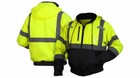 Ansi Class 3 High Visibility Lime Insulated Reflective Bomber Jacket Road Work