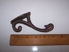 Cast Iron Wall Mount Coat   Hat Hook - Vintage Style Reproduction