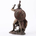 Spartan King Leonidas With Spear   Shield Cold Cast Bronze Finish Figurine Decor