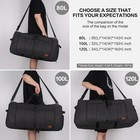 120l Foldable Collapsible Waterproof Travel Duffel Bag For Men 120l  Black