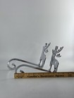 Set Of 2 Christmas Holiday Reindeer Stocking Holders  Made In India